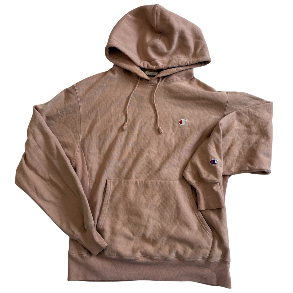 Champion Reverse Weave Dusty Neutral‎ Pink Hoodie Heavy Weight unisex Medium